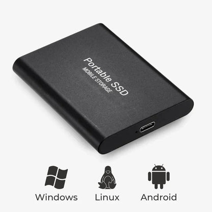 Portable Solid State Drive 4TB USB 3.1 High-Speed External Storage for Backup Files Photos Videos PC Compatible Compact Travel-Friendly Data