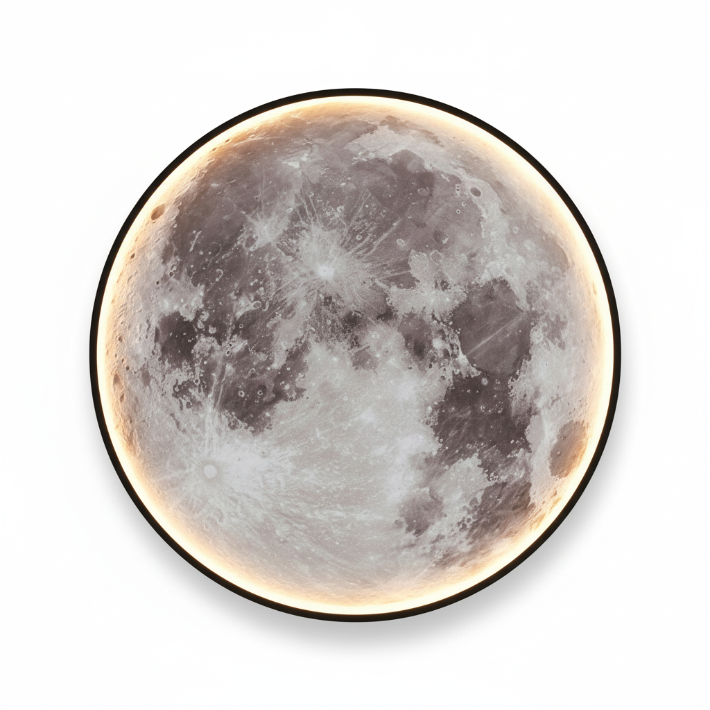 Dimmable LED Moon Wall Sconce with Remote | Adjustable 3000K–6000K Lighting for Bedroom Living Room Hallway | Alloy Fixture Covers 108–162 s