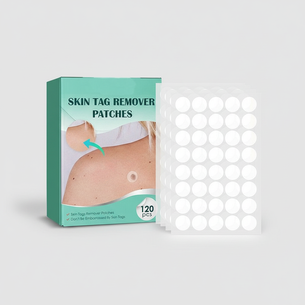Hydrocolloid Skin Tag & Wart Remover Patches 120-Pack | Gentle Spot Treatment for Home Use | Invisible Adhesive Discs with Tea Tree Oil for