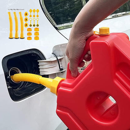 Fuel Container Replacement Spout Kit with Bendable Hose for Gas Cans – Universal Fit Pouring Nozzle Set