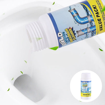 Foaming Pipe Unblocker Powder for Kitchen & Bathroom Drains – Enzyme Formula Dissolves Hair, Grease & Soap Scum, Safe for All Plumbing