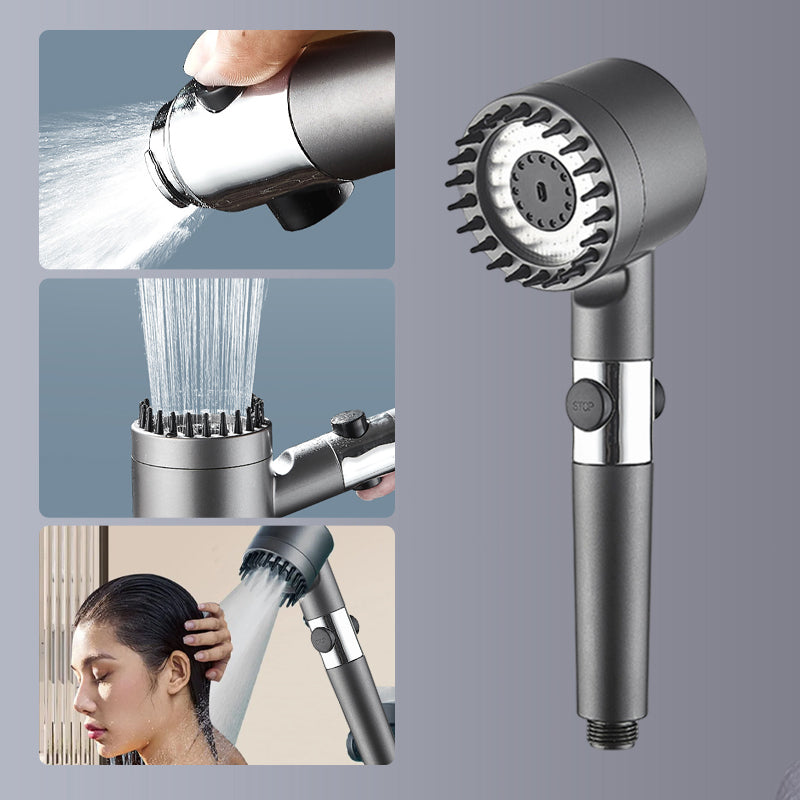 3-Mode High-Pressure Handheld Shower Head with On/Off Pause Switch & Built-In Water Filter