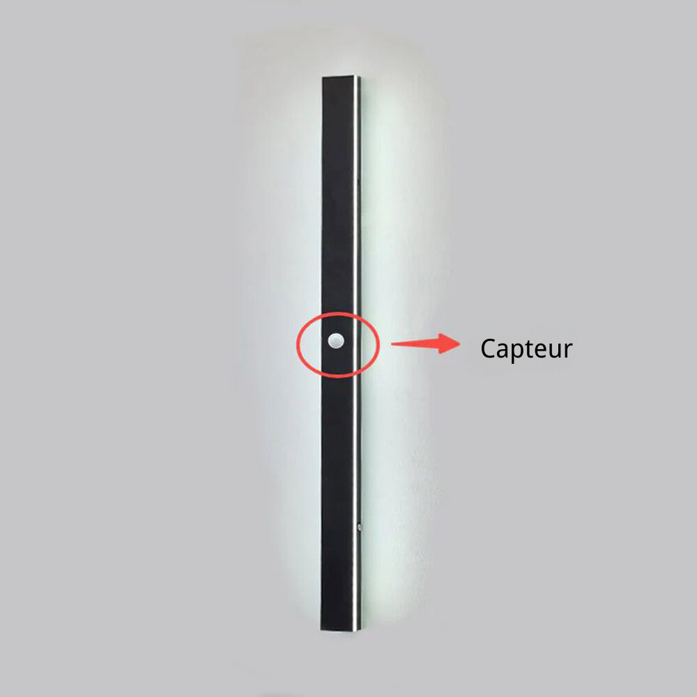 Outdoor LED Wall Light Waterproof Linear Modern Metal Sconce for Porch Garden Patio Courtyard Minimalist Exterior Lighting