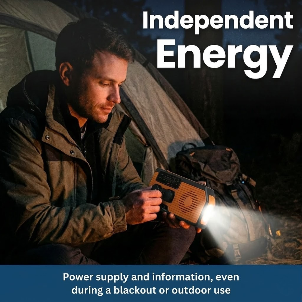 Kit de radio de emergencia portátil con energía solar