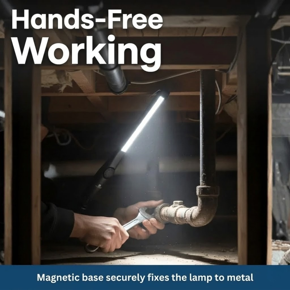 Lámpara de trabajo magnética LED portátil