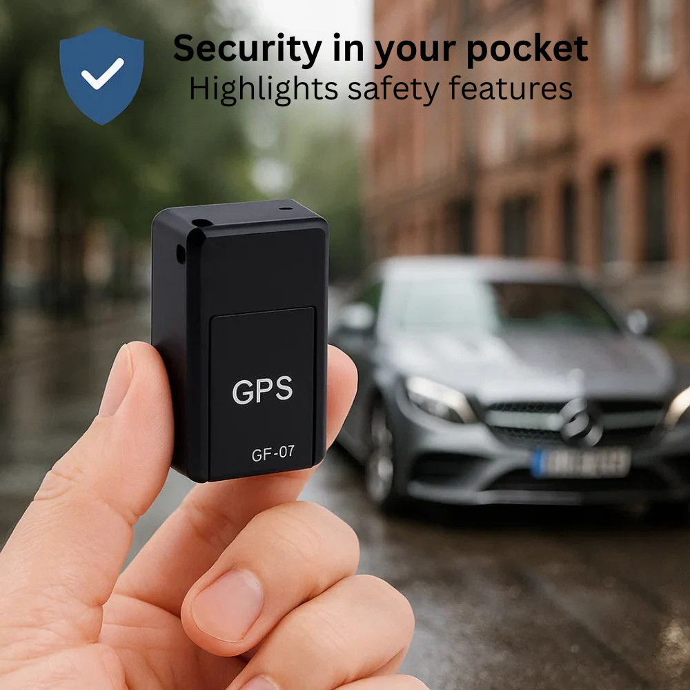 Dispositivo GPS compacto con audio y base magnética