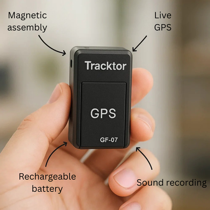 Dispositivo GPS compacto con audio y base magnética