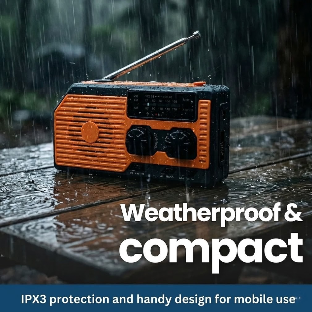 Kit de radio de emergencia portátil con energía solar