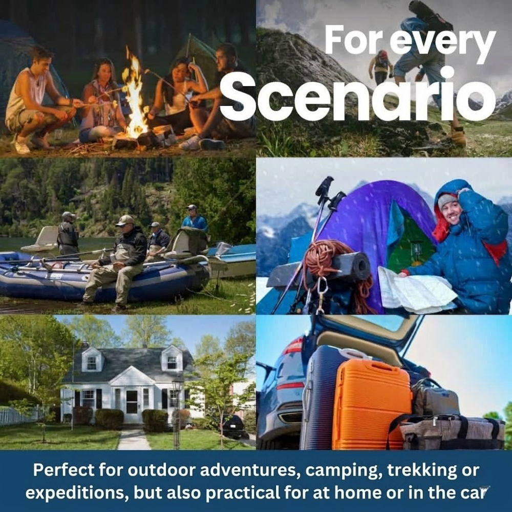Kit esencial de supervivencia y equipo de emergencia para exteriores