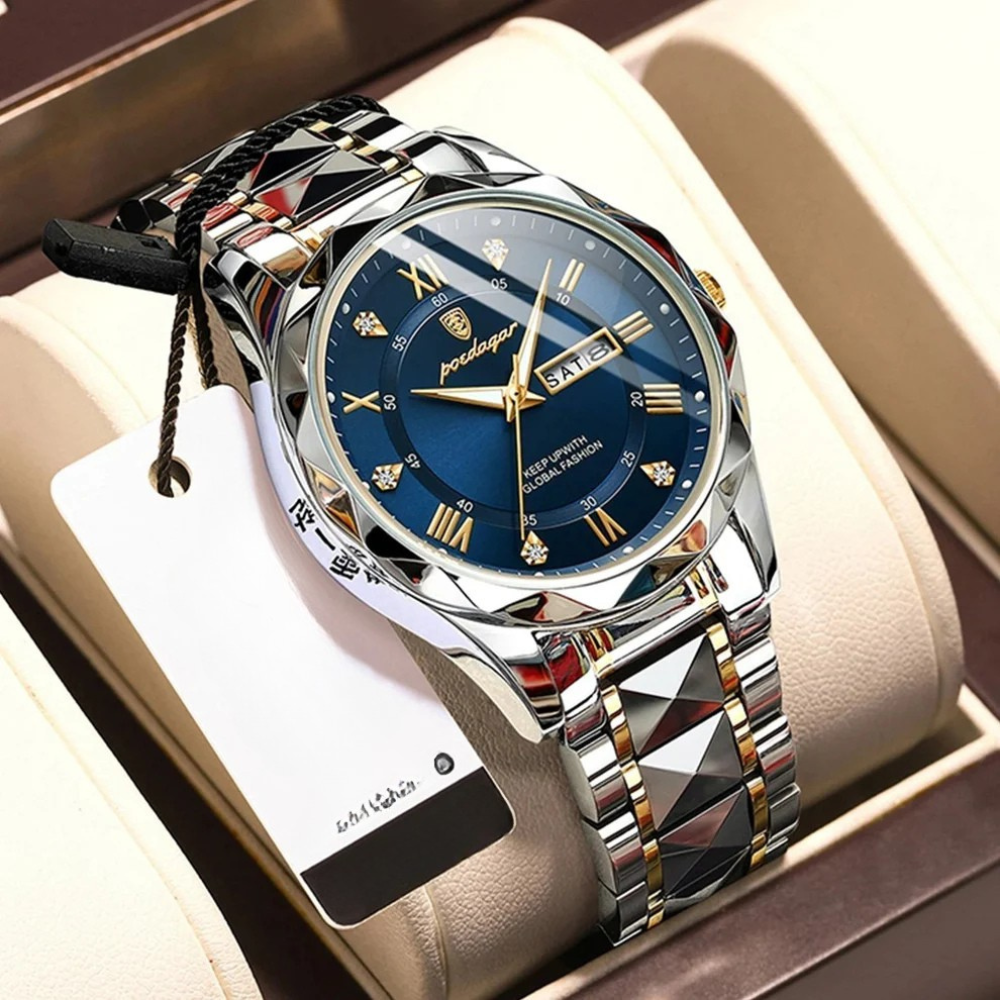Reloj para hombre resistente al agua prémium con esfera luminosa