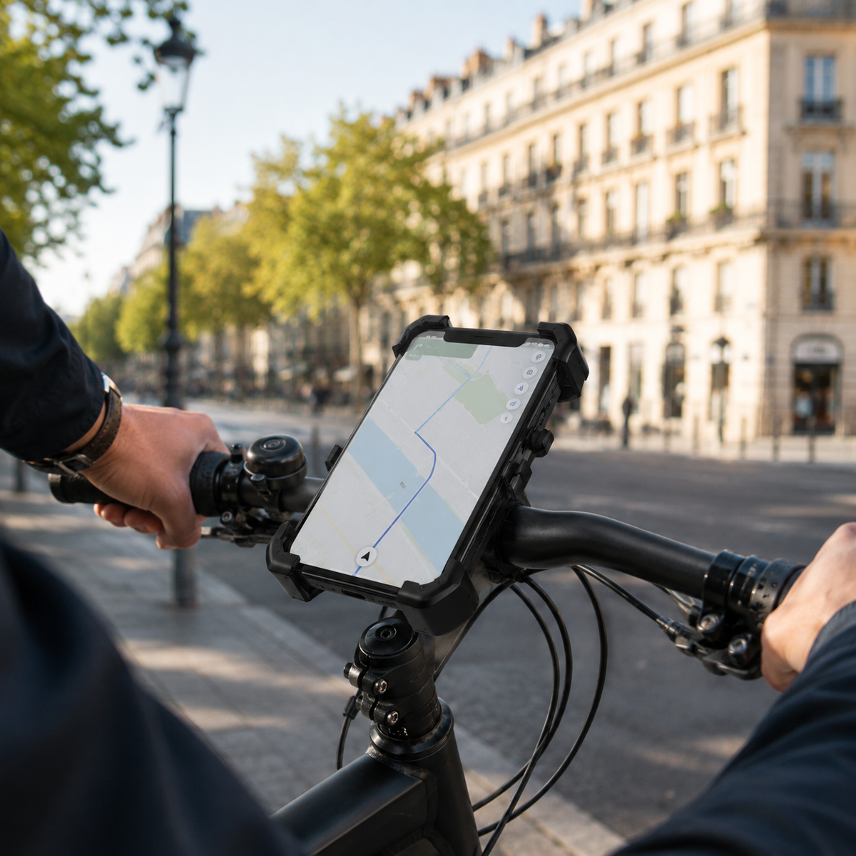 Soporte giratorio para manillar de bicicleta: soporte para smartphone ajustable en 360° para bicicletas, motocicletas y bicicletas eléctricas: ajuste universal para iPhone