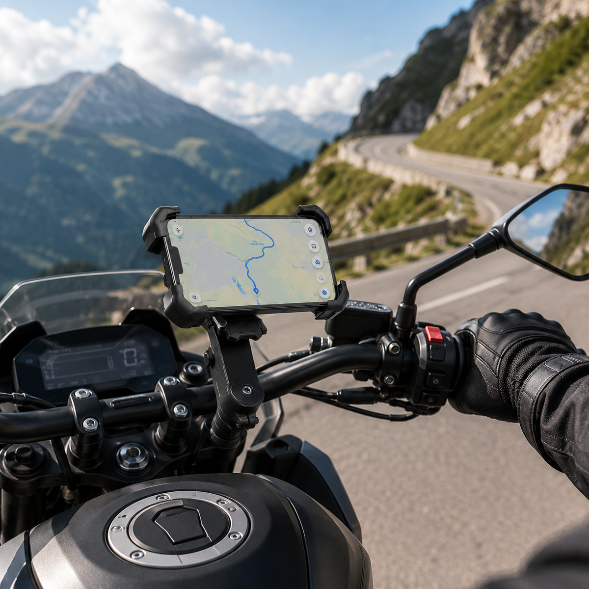 Soporte giratorio para manillar de bicicleta: soporte para smartphone ajustable en 360° para bicicletas, motocicletas y bicicletas eléctricas: ajuste universal para iPhone
