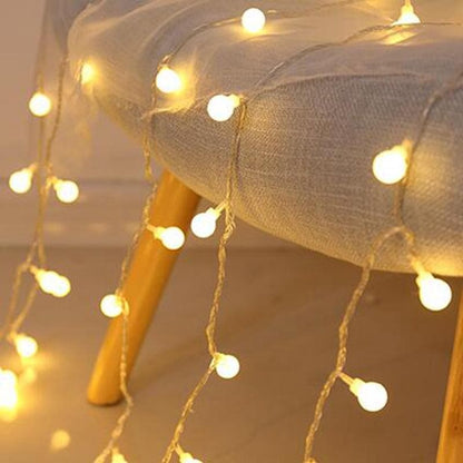 Decorative LED Garland with Warm Glow for Indoors & Outdoors – Battery or Plug Options, Multiple Shapes – 16 ft or 33 ft Lengths