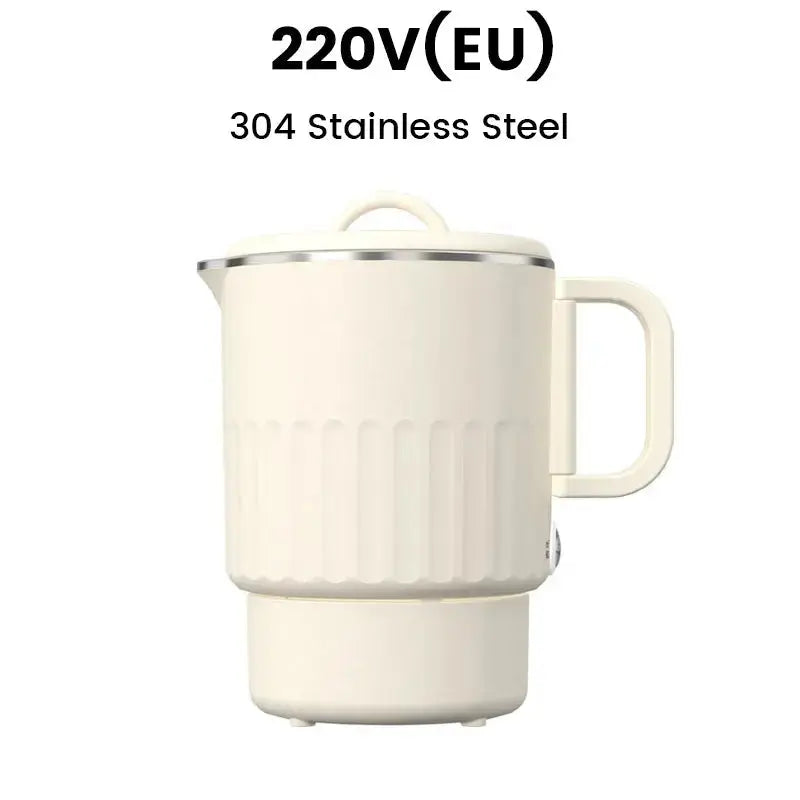Collapsible Electric Travel Kettle 27 oz Dual-Wattage Stainless Steel for Camping Office Hotels