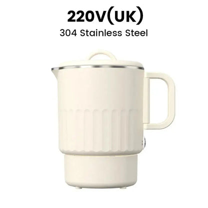 Collapsible Electric Travel Kettle 27 oz Dual-Wattage Stainless Steel for Camping Office Hotels