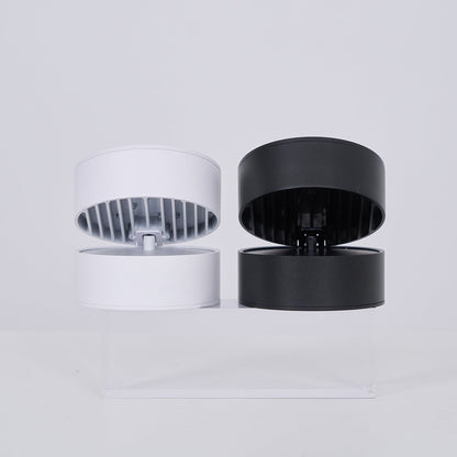 Adjustable Spotlight Ceiling Fixture 4 Inch Rotating LED Light for Artwork Living Room Gallery Black White Aluminum