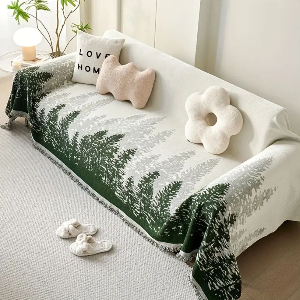 Feleicity Sofa Cover - Forrest tree design, Versatile Couch Protection