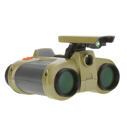 Kids Night Vision Binoculars 4x30 Magnification Waterproof Shockproof for Outdoor Camping Nature Exploration Wildlife Watching Backyard Adve
