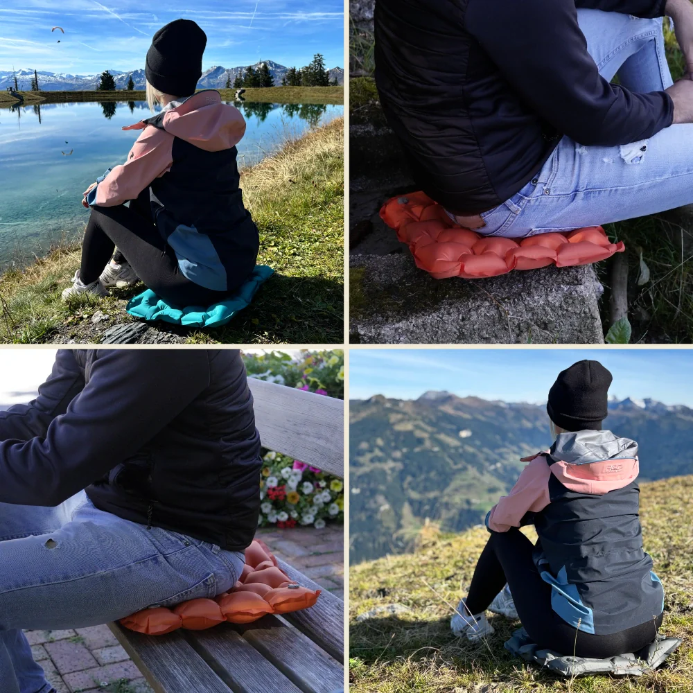 Cojín de Asiento Portátil de Viaje Ligero y Compacto