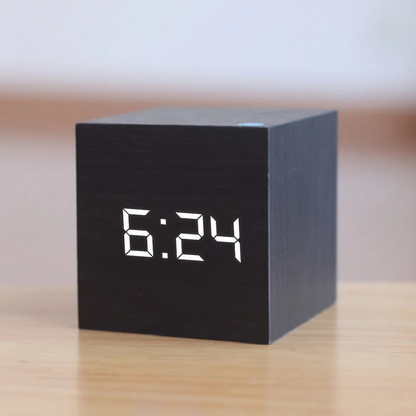 Compact Digital Square LED Clock Radio - Ortekor