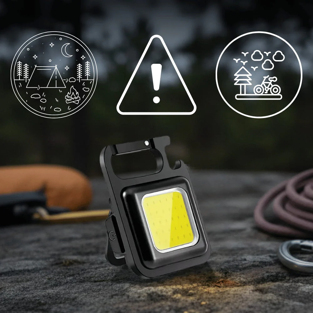 Linterna LED de bolsillo compacta con llavero