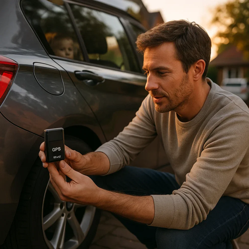 Dispositivo GPS compacto con audio y base magnética