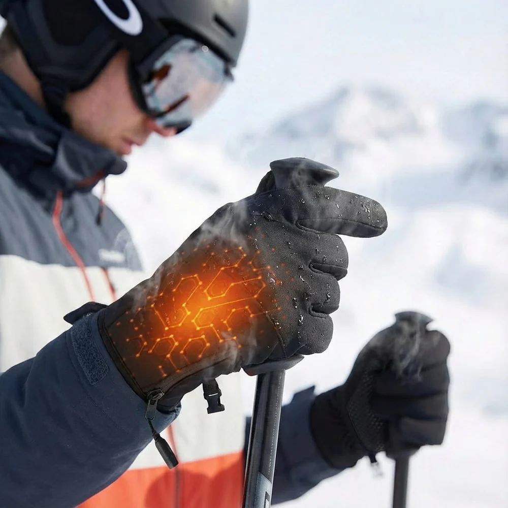 Guantes térmicos recargables con 3 ajustes de temperatura