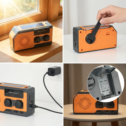 Kit de radio de emergencia portátil con energía solar