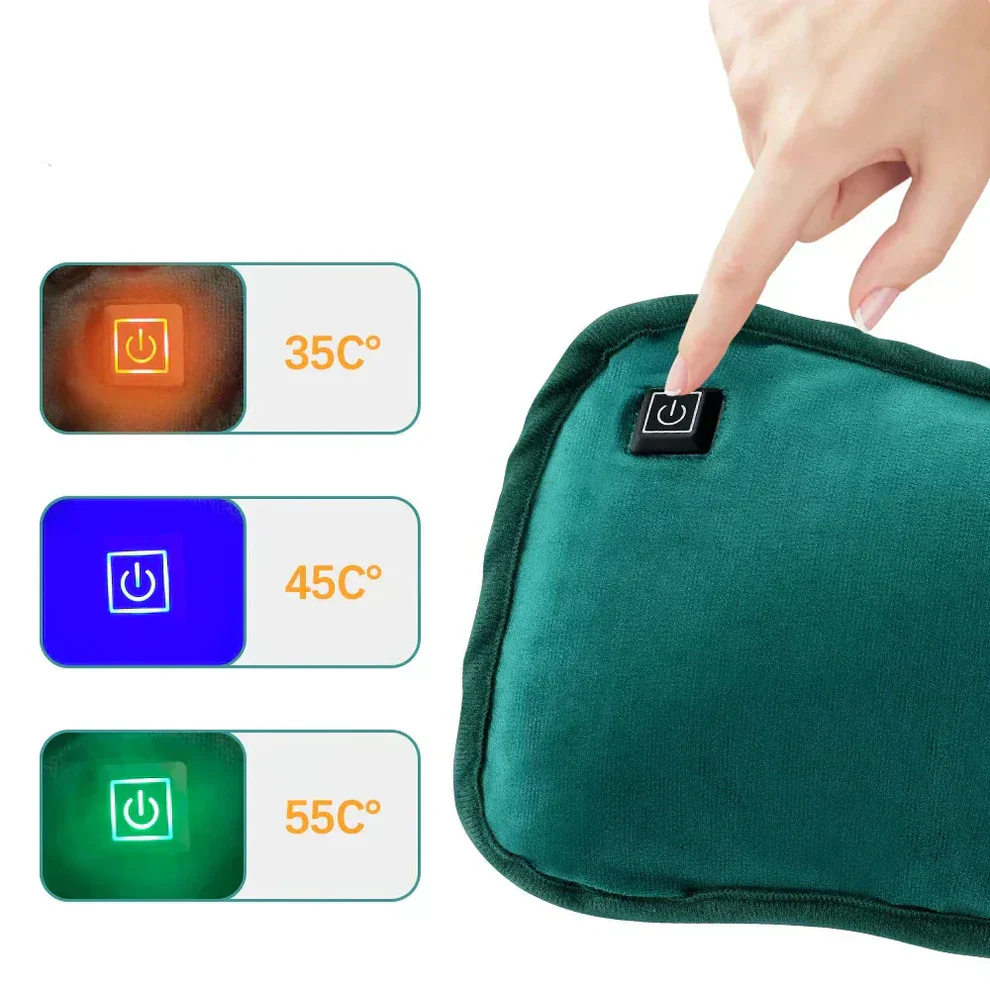 Almohadilla térmica USB compacta con 3 ajustes de calor ajustables