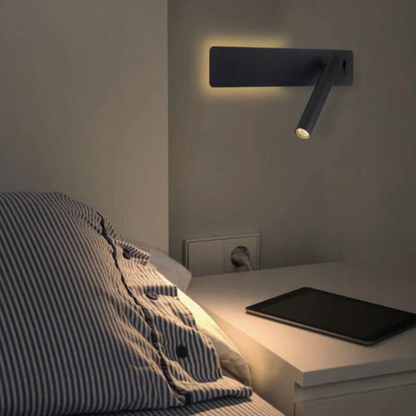 Lámpara de pared LED flexible para mesita de noche