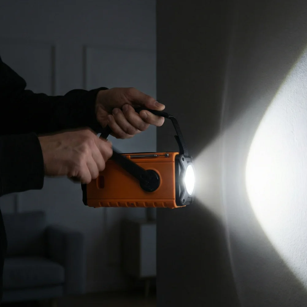 Radio de emergencia solar portátil