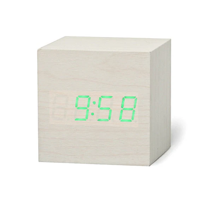 Radio reloj digital LED cuadrado compacto