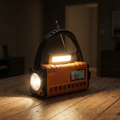 Radio de emergencia solar portátil