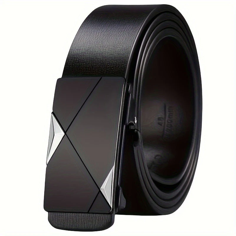 Cinturón clásico de cuero ajustable para hombre