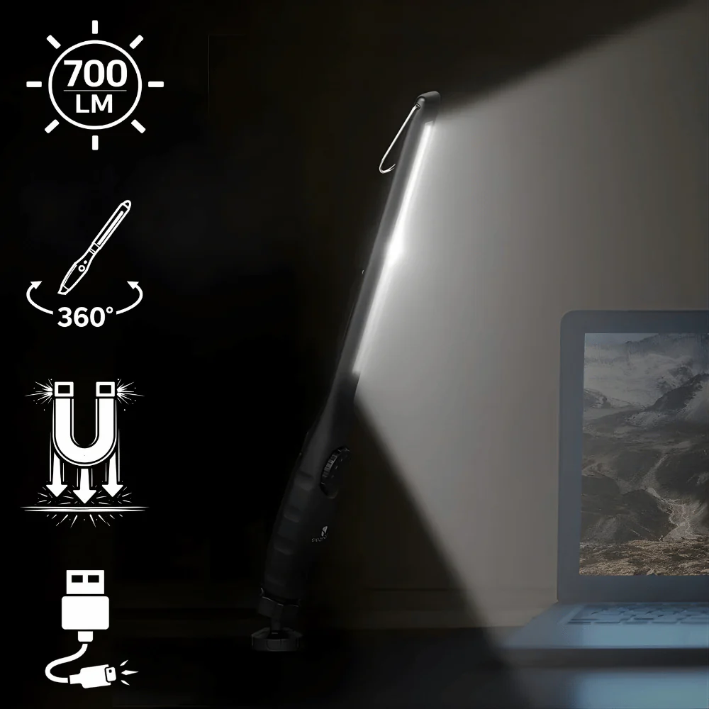 Lámpara de trabajo magnética LED portátil