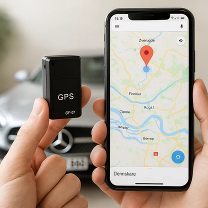 Dispositivo GPS compacto con audio y base magnética