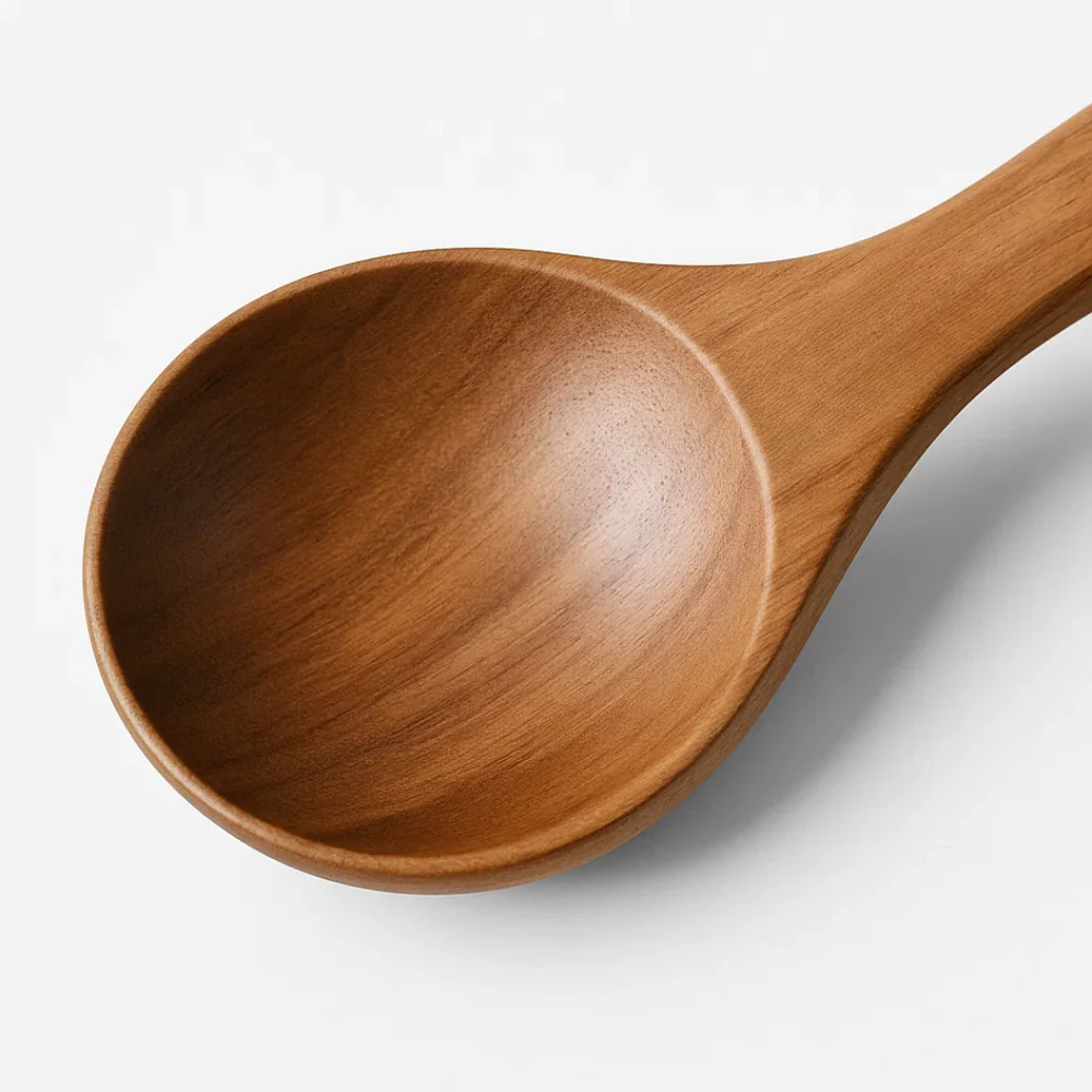 Juego de utensilios de cocina de madera natural