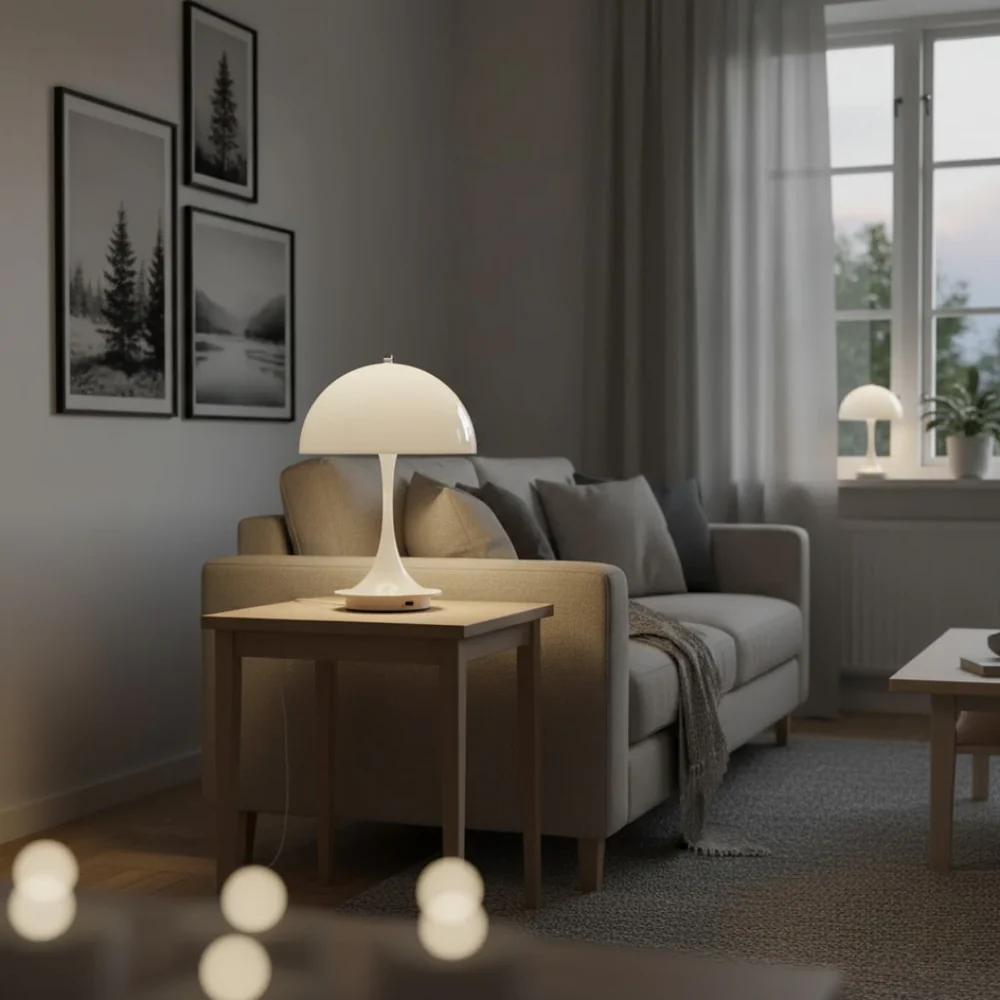 Lámpara de Mesa Inalámbrica Delgada Contemporánea
