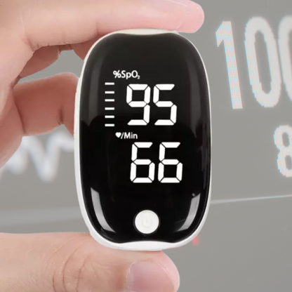 Oxímetro de pulso de dedo | Monitor preciso de oxígeno en sangre con pantalla LED para obtener información de salud al instante