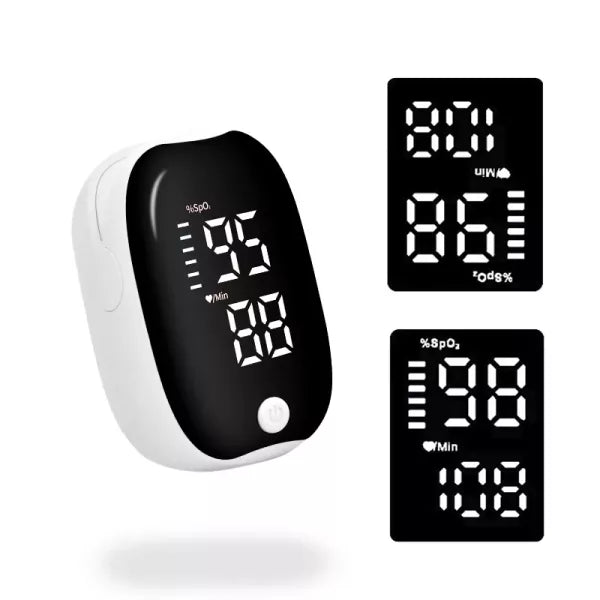 Oxímetro de pulso de dedo | Monitor preciso de oxígeno en sangre con pantalla LED para obtener información de salud al instante