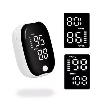 Oxímetro de pulso de dedo | Monitor preciso de oxígeno en sangre con pantalla LED para obtener información de salud al instante