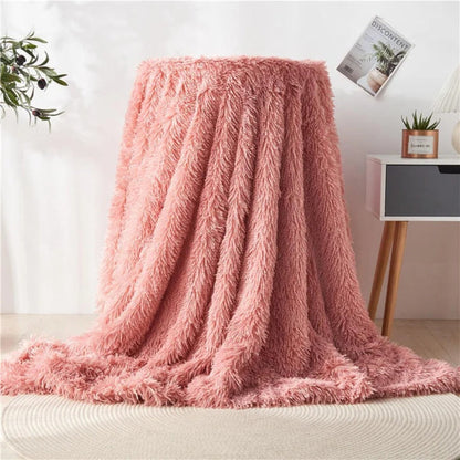 Fiora Blanket Throw - Faux Fur, Reversible Softness