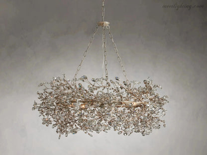 Round Multi-Light Statement Chandelier 39-60 in 6-12 Sockets Metal Crown for Dining Room Foyer Entryway Living Room