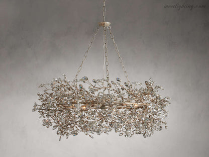 Round Multi-Light Statement Chandelier 39-60 in 6-12 Sockets Metal Crown for Dining Room Foyer Entryway Living Room