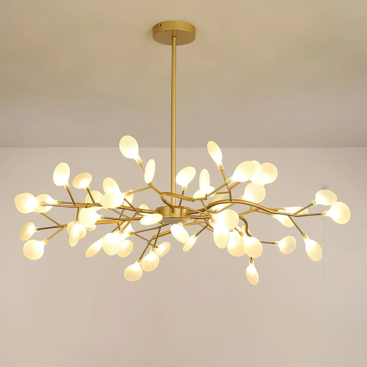 Branch Pendant Light Black Modern Chandelier LED 70 inches Metal Acrylic Warm White 3000K for Dining Room High Ceiling Open Plan