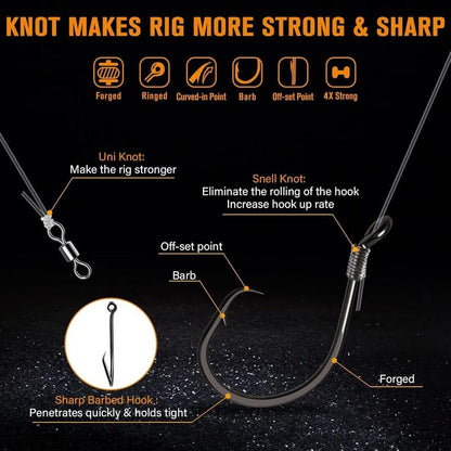 Fishing Essentials | Pre-Rigged Fishing Rig with Adjustable Depth | Instant Setup for Targeting Catfish