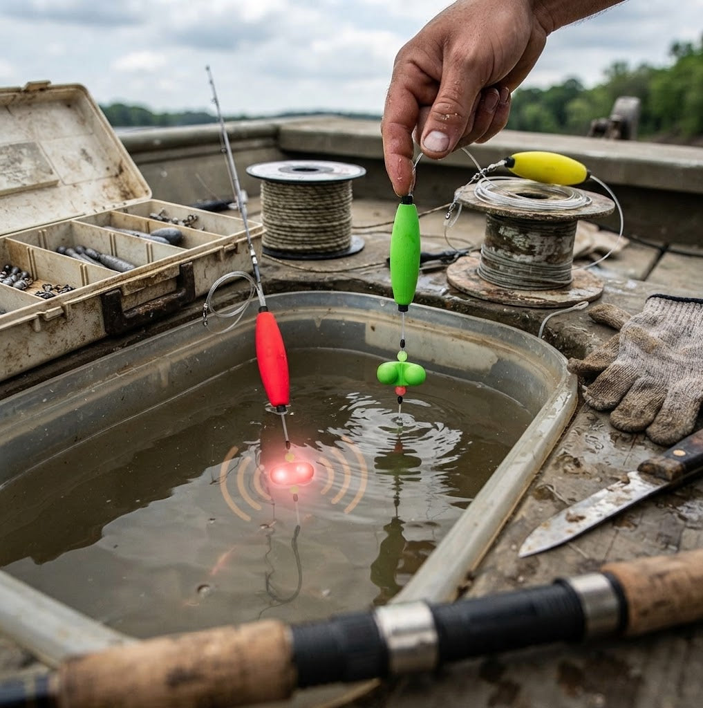 Fishing Essentials | Pre-Rigged Fishing Rig with Adjustable Depth | Instant Setup for Targeting Catfish