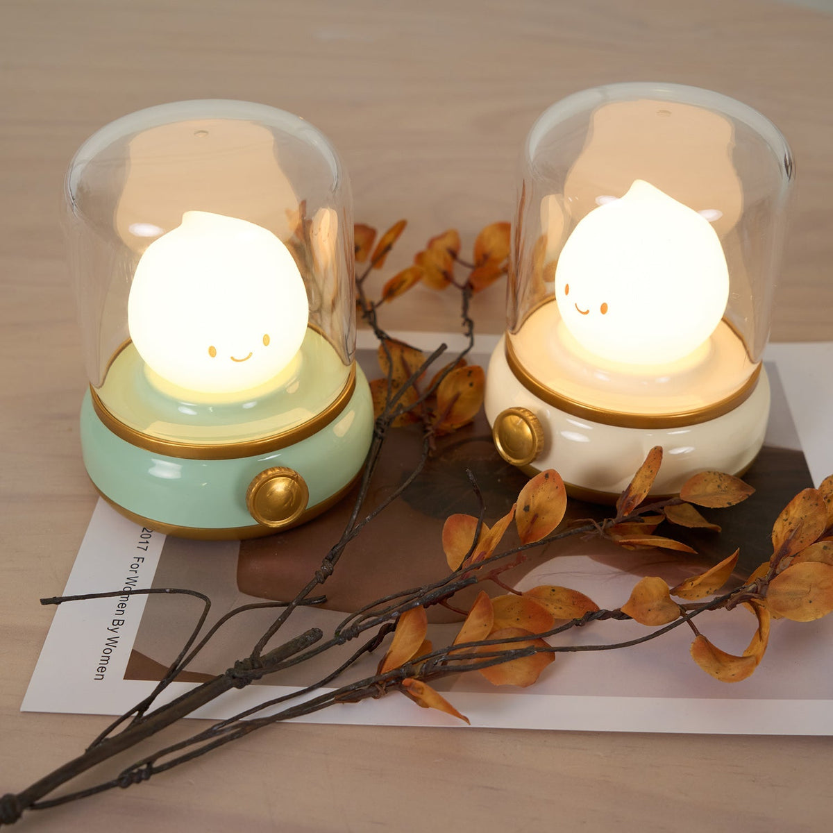 Vintage-Style Flame LED Accent Lamp 4 in Adjustable Brightness USB Rechargeable Bedroom Nightstand Reading Desk Decor