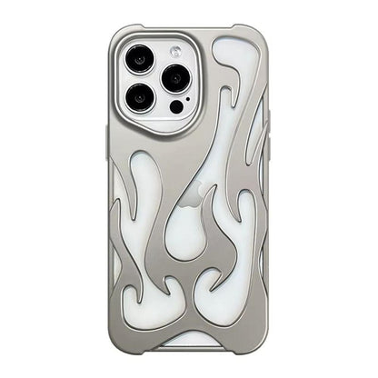 Flame-Patterned Vented iPhone Case with Shock Absorption and Heat Dissipation for iPhone 13, 14, 15, 16, 17, Air, Pro, Pro Max Models