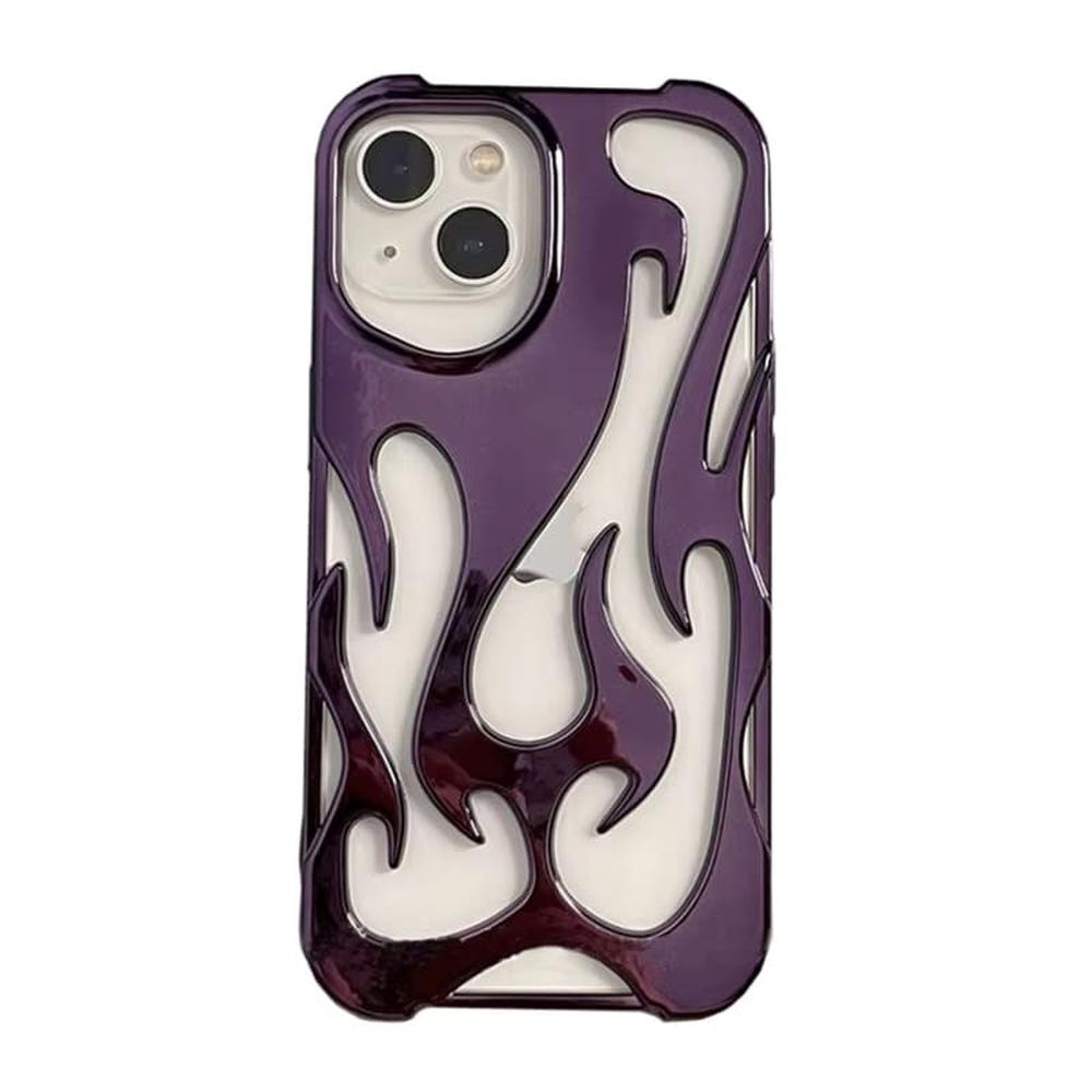 Flame-Patterned Vented iPhone Case with Shock Absorption and Heat Dissipation for iPhone 13, 14, 15, 16, 17, Air, Pro, Pro Max Models